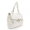 Salvatore Ferragamo Leather Gancini Double Pocket Shoulder Bag White
