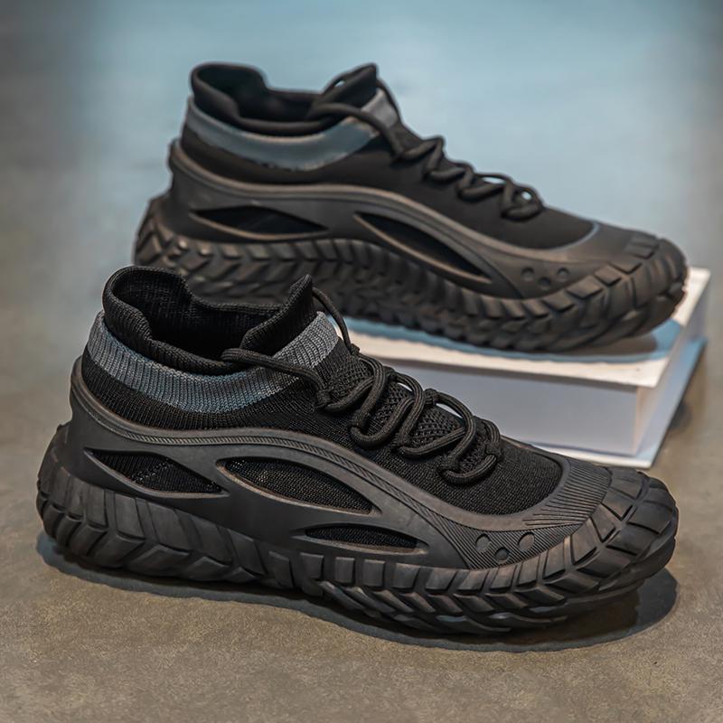 Легкая вязаная мужская обувь Весенняя дышащая обувь для ленивых Слипоны Повседневная спортивная обувь С мужской повседневной обувью