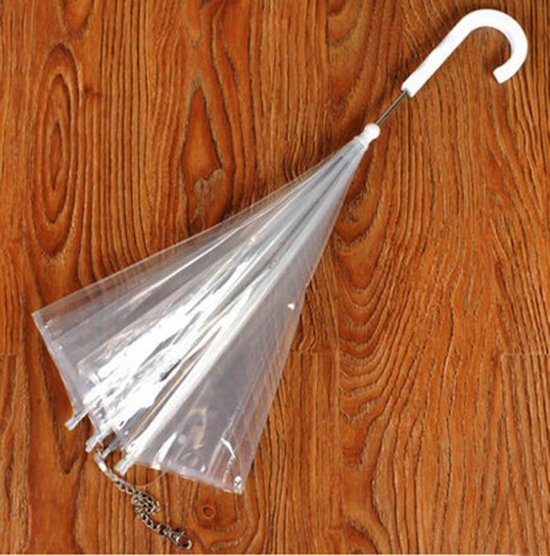 Dog Walking Waterproof Clear Cover Built-in Leash Rain Sleet Snow Pet Umbrella