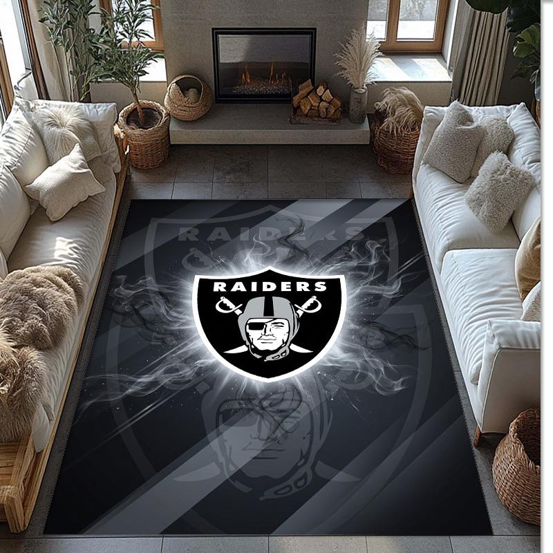 Las Vegas Raiders Crystal Velvet Carpet Soft Anti?Slip Floor Mat Comfortable Home Living Room Bedroom Decor Rug