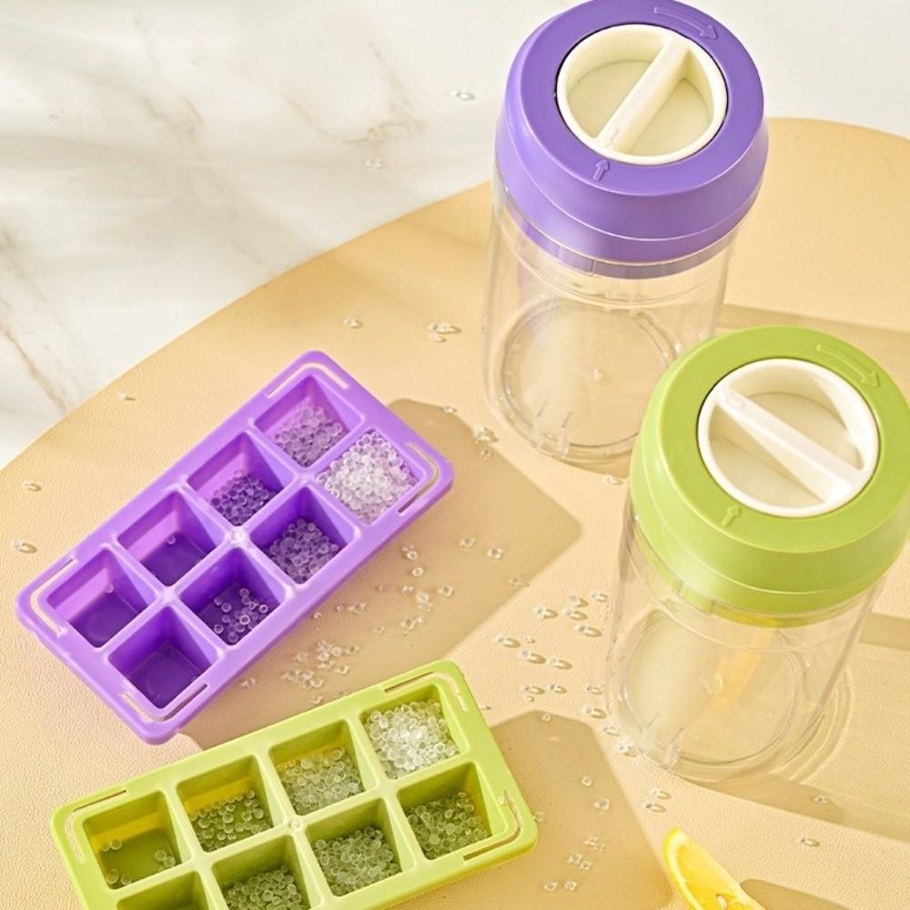 8 Grids Ice Making Cup Twist Release Ice Cube Box Creative Ice Storage Pot For Summer