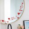 Простые наклейки для украшения фона стены ванной комнаты в виде сердец
