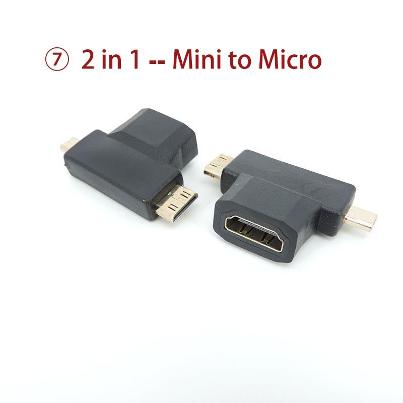 Угловой HDMI-совместимый адаптер-конвертер «папа-мама» Разъем Mini / Micro HDMI-совместимый удлинитель
