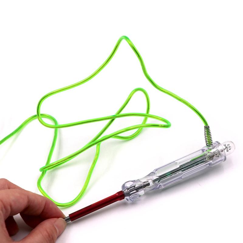 3В-24В Длинная ручка-тестер электрического напряжения, ручка-зонд, зажим, лампочка, инструмент для обслуживания автомобиля для автомобиля, лодки