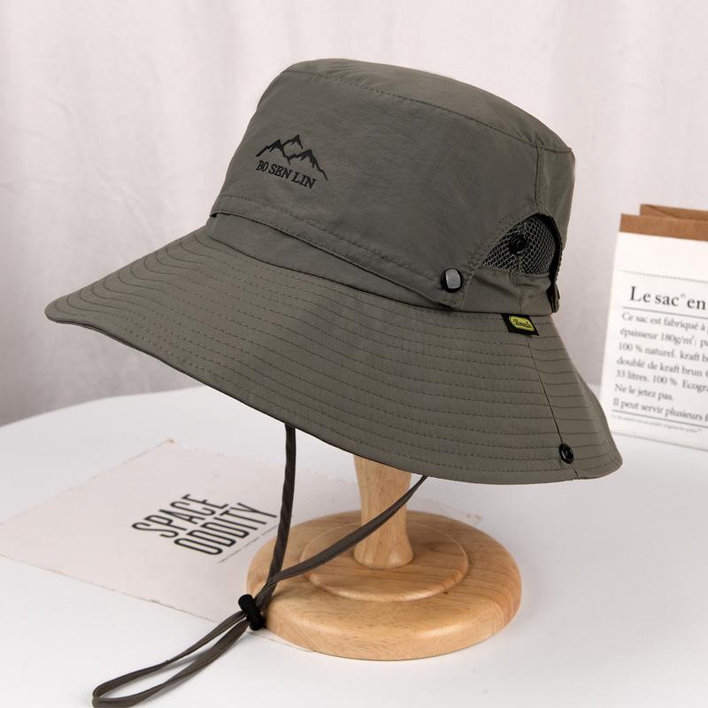 1 шт. Водонепроницаемая унисекс-шляпа для альпинизма, быстросохнущая солнцезащитная кепка на шнурке для походов, рыбалки для мужчин и женщин