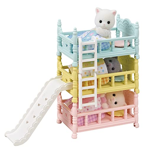 Sylvanian Families Furniture [Baby Triple Bed] Ka-219 ST Mark Certification For Ages 3 and Up Toy Dollhouse Sylvanian Families EPOCH