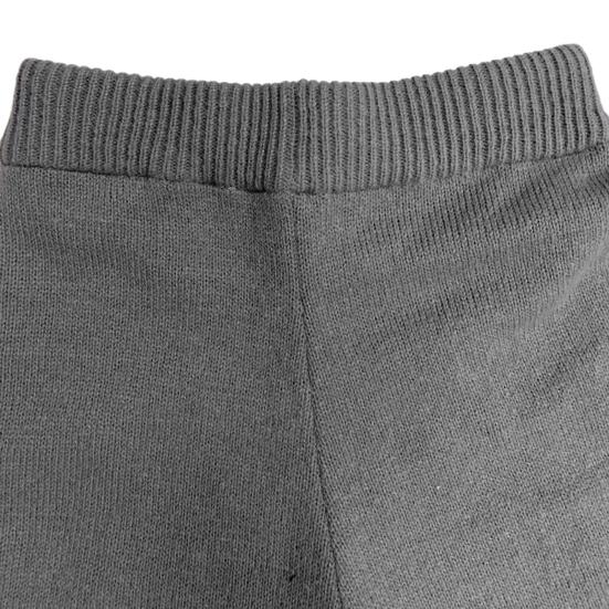 Women Striped Knit Sweater Wide Leg Pants Set Split Pullover Tops Elastic High Waist Straight Pants Two Piece Set Lounge Wear