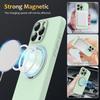 For iPhone 16 Pro Max Case Compatible with MagSafe Rotating Metal Kickstand PC + Silicone Phone Cover