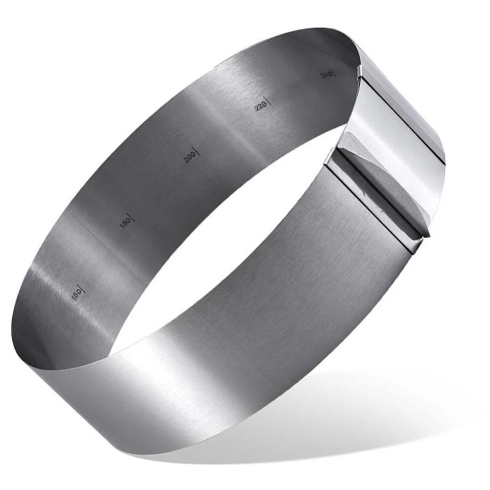 Silver Telescopic Mousse Ring Circle Mold Cake Mould New Heightened Cake Rings  Bakeware