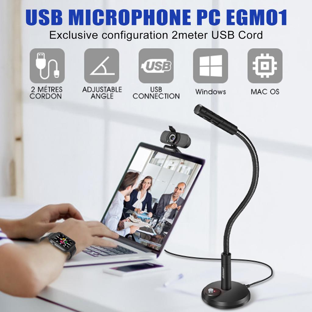 ELEGIANT EGM-01 USB-микрофон на подставке Мини-конденсаторный микрофон с переключателем для Mac Windows 7, 8, 10 и ПК