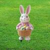 2D Пасхальный кролик Декоративный садовый колышек, украшение, дворовый арт-декор Цветочный горшок для