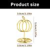 10Pcs Hollowed Pumpkin Note Holder Iron Wire Table Number Stands Photo Display Stand For Thanksgiving Table Decoration