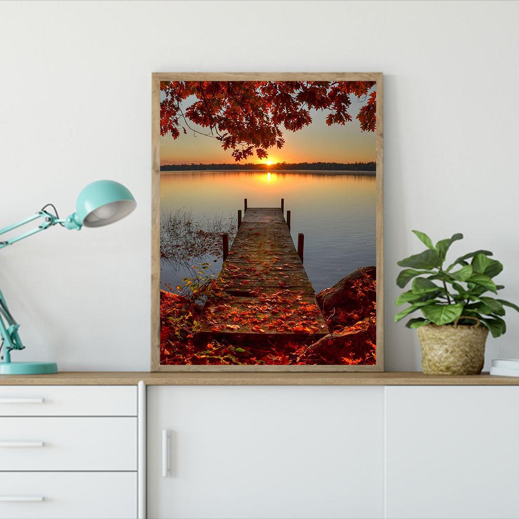 5D алмазная живопись «сделай сам», вышивка крестиком, полный комплект, украшение для дома, настенное украшение для пейзажа, картина, подарок к празднику