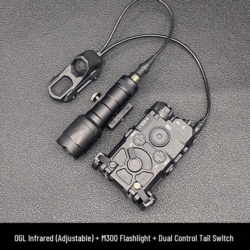 Adjustable Tactical Green Laser & Illuminator PEQ15 DBAL with Tail Switch