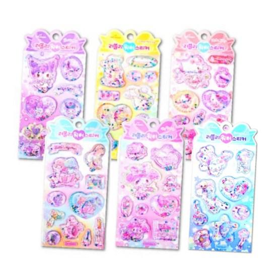 Sanrio Lovely Water Sticker Diary Decoration Children's Character Kindergarten Gift, a Popular Character In Korea