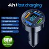 66 Вт 4 порта USB PD быстрое автомобильное зарядное устройство QC3.0 Type C быстрая зарядка автомобильный адаптер прикуриватель разветвитель для iPhone Xiaomi