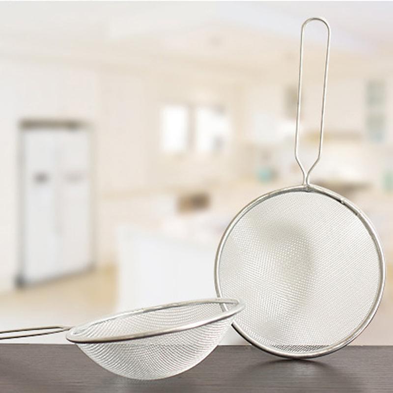 1 Pcs Stainless Steel Sieve Oil Colander Oil Grid Flour Soy Milk Sieve