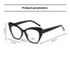 Fashionable Contrasting Cat Eye Presbyopia Glasses New Large Frame Polygonal Anti Blue Light Glasses Stylish Women Eyewear