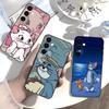 Чехол для телефона Tom and Jerry для Samsung Galaxy A73, A72, A71, A70, A52, A51 Другие Мягкий черный чехол