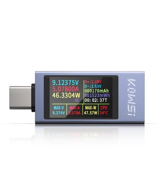 YEREADW Двунаправленный USB C измеритель мощности с тестером-мультиметром тока и напряжения с металлическим корпусом с кривой, амперметр, USB-C тестер, дисплей Type-C, 4-30 В