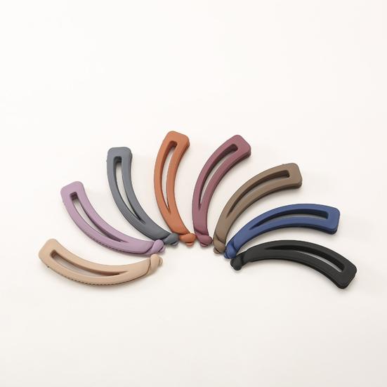 Women Horsetail Hair Claw Banana Shape Plastic Back Head Hair Clip Simple Elegant Hairpin Head Accessories