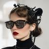 Унисекс Солнцезащитные Очки с заклепками в стиле Punk Rock Модные Очки