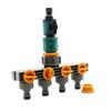 1 Set (3 Pcs) 4 Way Shunt Water Pipe Splitter Hose Connector With Irrigation Control Valve Garden Irrigation Quick Connectors