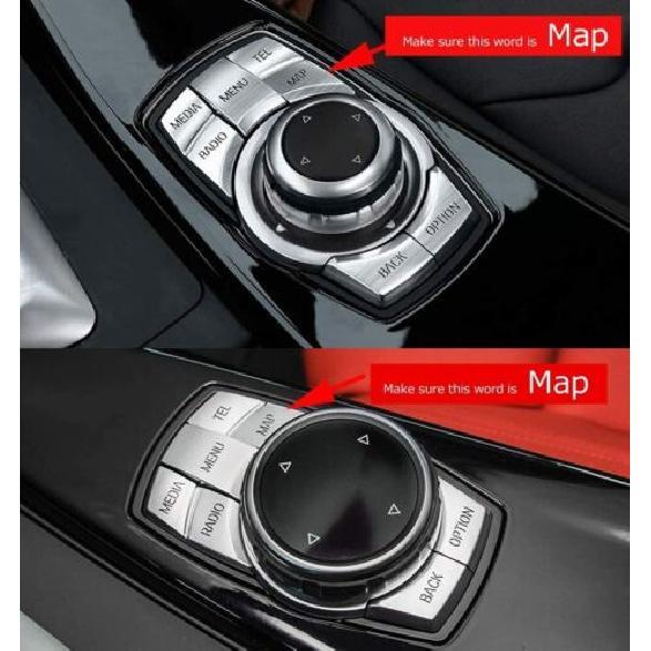 Chrome IDrive Multi Media Button Decor Cover Trim For BMW 1 3 4 5 6 X5 X6 X1 X3