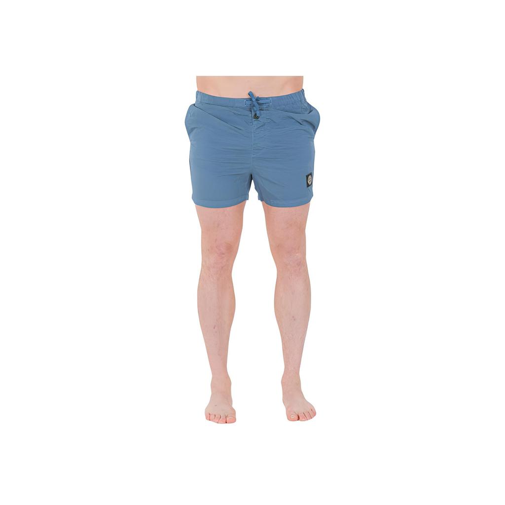 STONE ISLAND Ss22 Однотонные Шорты для плавания с завязками Средняя посадка Облегающие Мужские купальные костюмы Синий 7615B0643-V0046