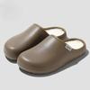 Soft Cloud Thick Sole Waterproof Eva Indoor Slippers Women Winter Warm Plush House Slippers Plus Size Couple Home Shoes
