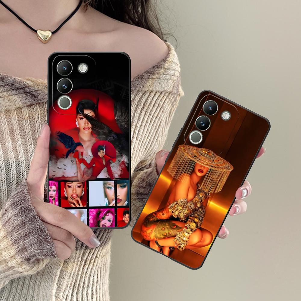 Матовый ТПУ чехол для мобильного телефона Cardi B для VIVO Y77 76 75 74 73 72 58 56 55 51 50 38 36 Y19 Y18 Y03 Y01 5G Цветная обложка