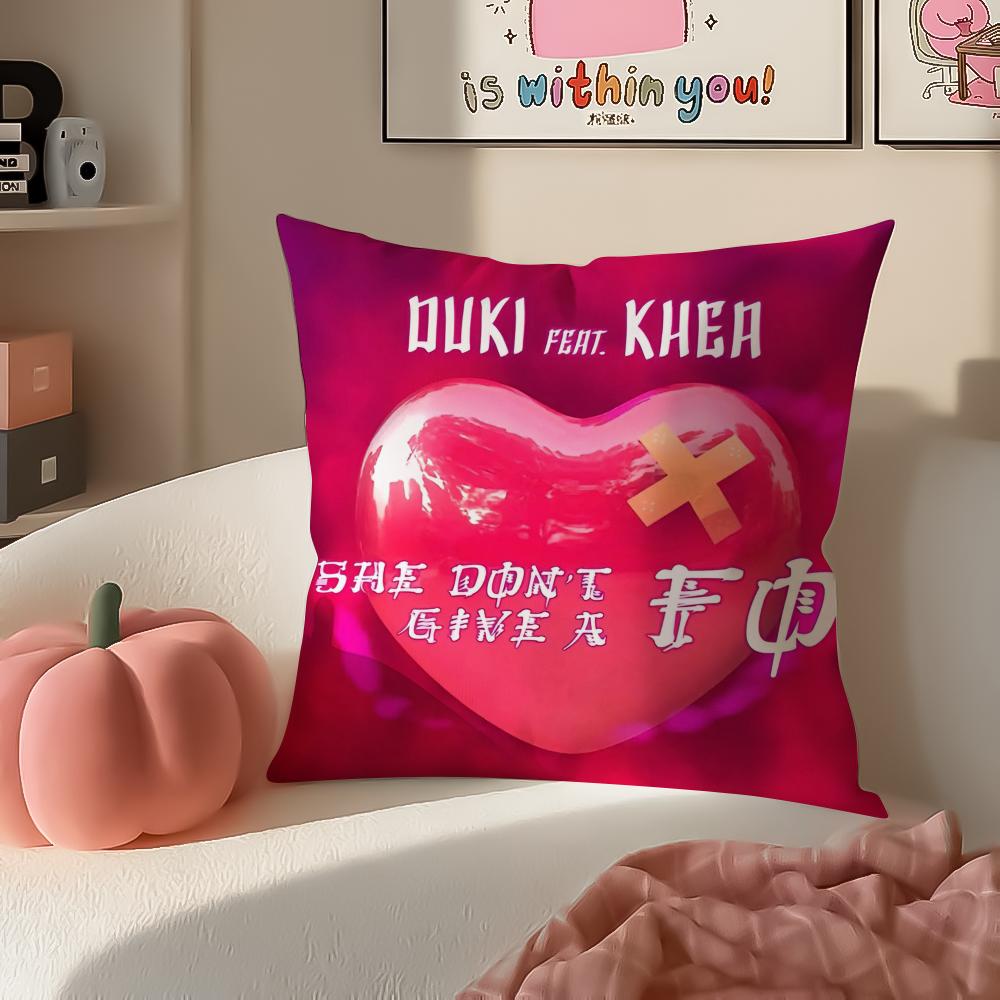 American Pop Rapper Singer Star DDoja Cat Cushion Cover Pillowcase Short Plush Invisible zipper Room Sofa Cushion Cover