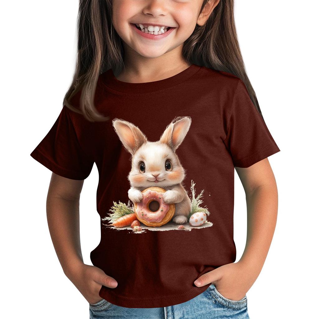 Toddler Girl Boy T-Shirts Kids Top Boys And Girls Printed Short Sleeved T-shirt 2-12Y