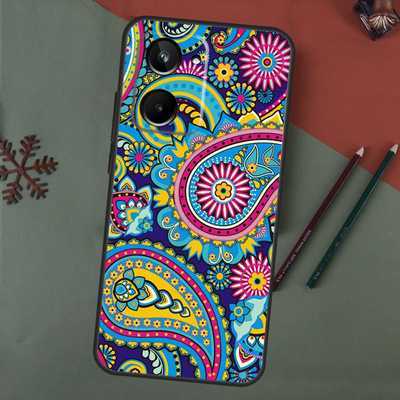 Paisley Pattern Case For Realme C67 C51 C75 C63 C61 C65 C55 C53 C35 C71 11 12 13 14 Pro Plus GT6 GT7 15 Pro
