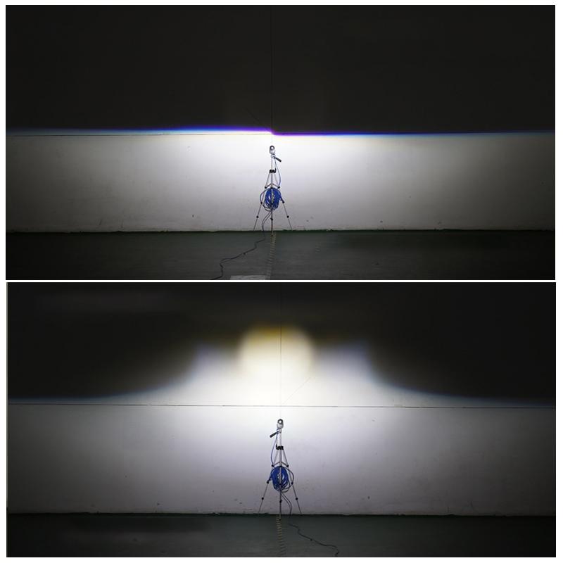 130W 2X Bi-LED Hyperboloid Projector Lenses H1 Bulb 9005 9006 H4 H7 LED Lamps For Headlight Car-styling Retrofit Hi/Lo Beam Lens