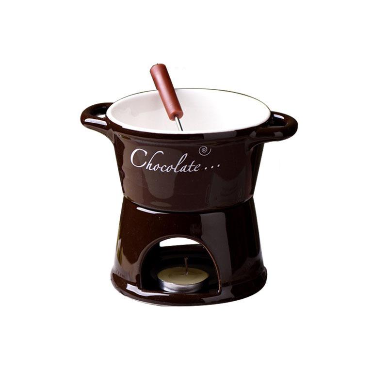 Candle Heated Cup Easy To Clean Melting Chocolate Mug Chocolate Fondue Cup High Quality Ceramic Chocolate Chafing Dish For Home