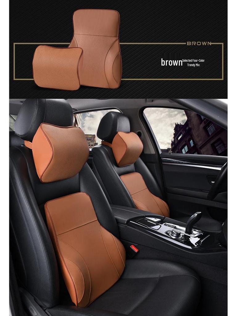 Buick Car Headrest and Lumbar Support Pillow - Memory Foam, Customizable Logo