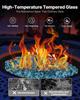VEVOR Fire Glass, 10 LBS / 4.5 KG High-Temperature Resistant Fireplace Rocks, 1/2-Inch / 12.7 mm Reflective & Smokeless Firepit Glass Rock