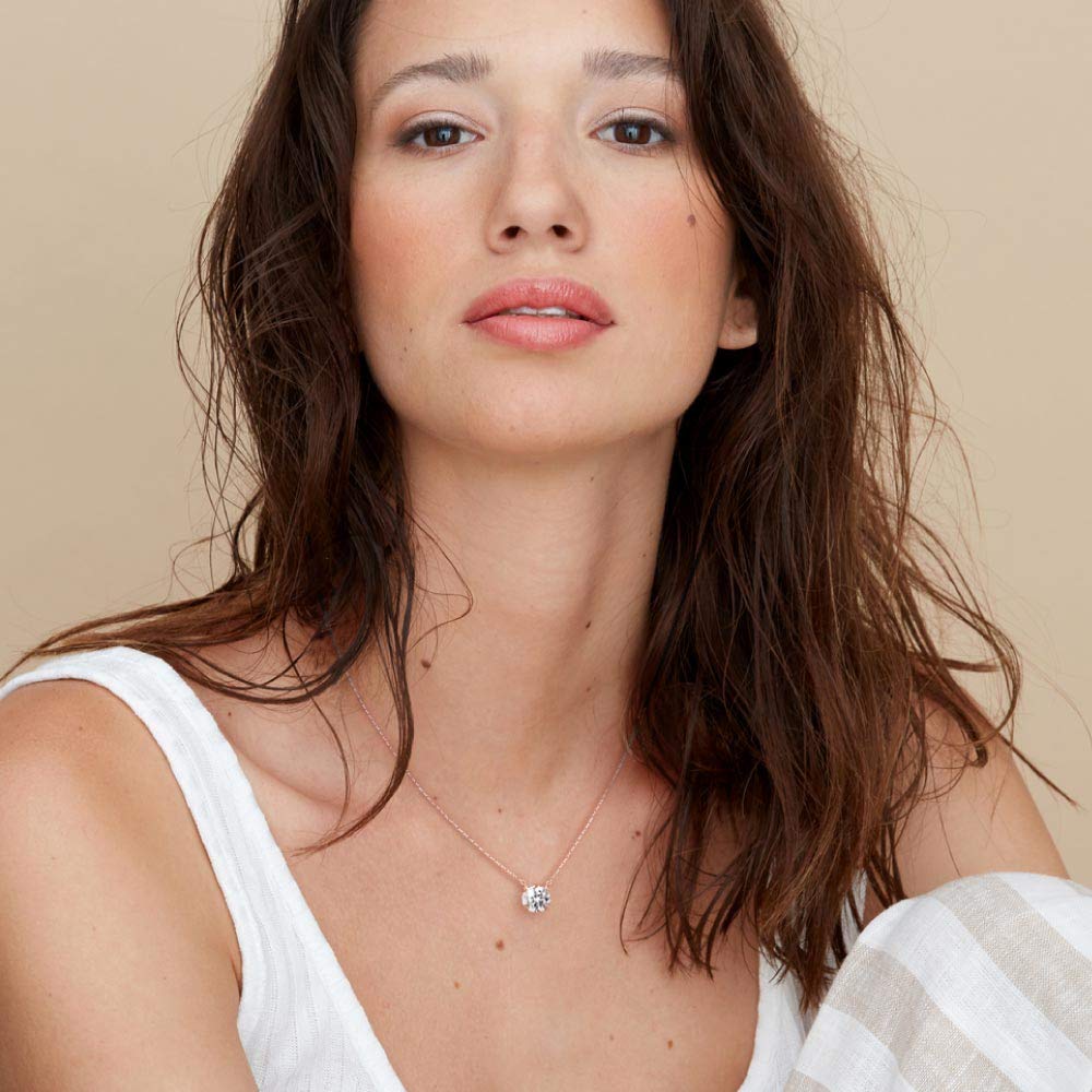 Из Нового Муассанитового Ожерелья 3 карата 18-каратного Розового Золота Обработанного Бренда Женщин [Подарок Йорк] Женщин