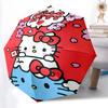 1pc Hello Kitty Cherry Blossom Automatic Folding Umbrella - Portable 3-Fold Design with Iron Frame, Perfect for Outdoor Use, Festive Gifts, Travel, Da