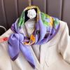 Sunscreen Kerchief 70X70CM Shawls The Four Seasons Silk Scarves Women Luxury Brand Muslim Muffler Fashion Beach Square Headscarf