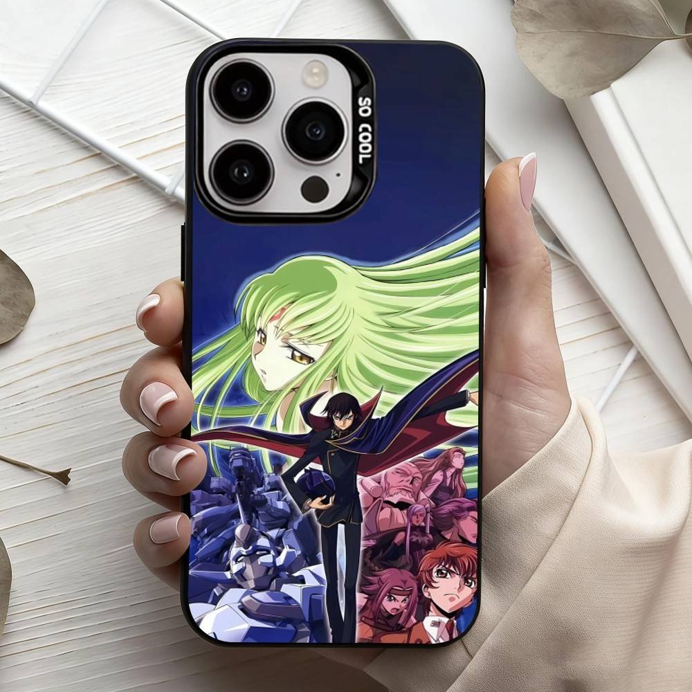 Японское аниме C-Code G-Geass Чехол для телефона Для iPhone17,16,15,14,13,12,11 Plus,Pro Max Черный Конфетный серебристый чехол для телефона