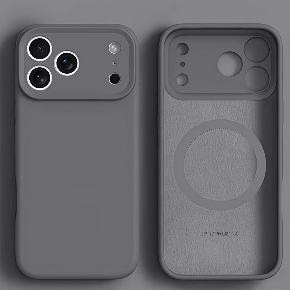 Жидкий силиконовый магнитный чехол для телефона For Iphone 17 Air 16 1 14 Plus13 12 Pro Max для беспроводной зарядки, мягкая крышка