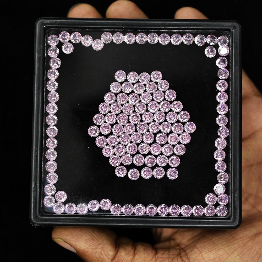 5x5 mm 12 Pcs Natural Sapphire Lot Round Cut Rare Pink Loose Gemstone