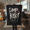 1PC Limp Bizkit Print Flannel Blanket, High quality Comfortable for All Seasons, Home Decor, Warmth and Comfort, Perfect for Christmas Gifts