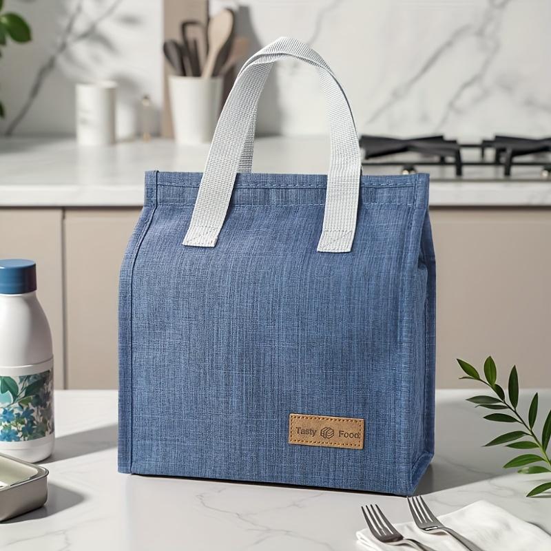 Handheld Insulated Lunch Bag, Lunch Box Bag, Exquisite Solid Color Hand-held Insulation Bag Lunch Box Bag, Non-Food Contact