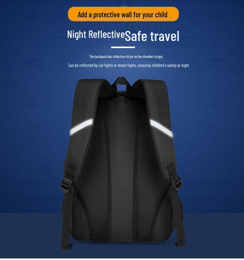 Waterproof Large Capacity Schoolbag for Primary, Junior High, and High School Students