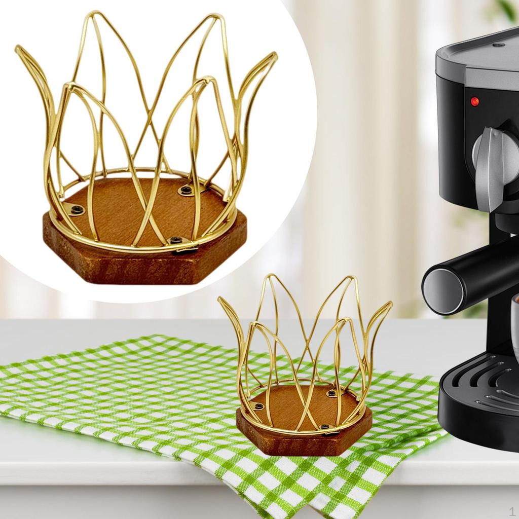 Держатель кофейного фильтра, подставка для хранения бумаги, органайзер для барных принадлежностей, деревянная основа