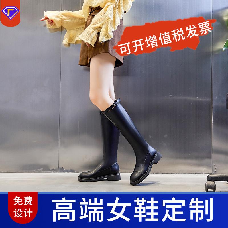 Индивидуальные кожаные ботинки женские осень и зима 2025 новые повседневные высокие ботинки рыцарские ботинки в британском стиле бархатные повседневные женские ботинки