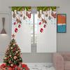 2pcs -Christmas decorations, Christmas trees, Christmas snowflakes print curtains, pole bag curtains, home decoration,